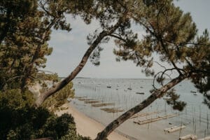 Cap Ferret Demeure du Siècle Mariage bohème vue chaland